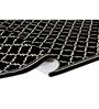 Black Geometric Nylon 5 ft x 7 ft Machine Made Carpet