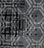 Black Geometric Polyester 4 x 6 Feet Machine Made Carpet