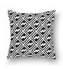 Black Geometric Premium 16 x 16 Inches Cushion Cover (Set of 2)