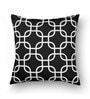 Black Geometric Premium 16 x 16 Inches Cushion Cover (Set of 3)