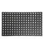 Black Geometric PVC 17x30 Inches AntiSkid Bath Mat