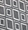 Black Geometric Wool 5 x 7 Feet Hand Woven Carpet