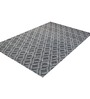 Black Geometric Wool 5 x 7 Feet Hand Woven Carpet
