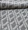 Black Geometric Wool 5 x 7 Feet Hand Woven Carpet