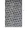 Black Geometric Wool 5 x 7 Feet Hand Woven Carpet