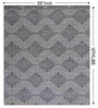 Black Geometrical Cotton 8X4 Feet Hand Woven Carpet