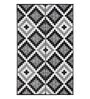 Black Geometrical Polyproylene 4 ft x 6 ft Machine Made Picnic  Mats