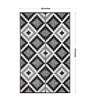 Black Geometrical Polyproylene 4 ft x 6 ft Machine Made Picnic  Mats