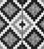 Black Geometrical Polyproylene 4 ft x 6 ft Machine Made Picnic  Mats
