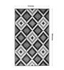 Black Geometrical Polyproylene 6 ft x 9 ft Machine Made Picnic  Mats