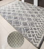 Black Geometrical Wool Hand Woven Carpet