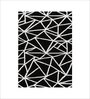 Black Geometrical Wool 4 ft x 6 ft Hand Tufted Carpet