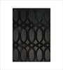 Black Geometrical Wool 5 ft x 7 ft Hand Tufted Carpet