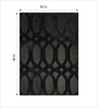 Black Geometrical Wool 5 ft x 7 ft Hand Tufted Carpet