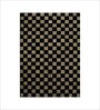 Black Geometrical Wool 5 ft x 7 ft Hand Tufted Carpet