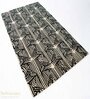 Black Geometrical Wool 5 ft x 7 ft Hand tufted Carpet