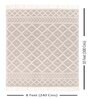 Off White Geometrical Wool 8 ft x 10 ft Hand Woven Carpet