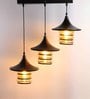 Kwan Black Glass Cluster Hanging Light