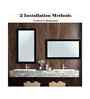 Black Glass Bathroom Wall Mirror
