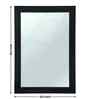 Black Glass Marble Finish Mirror