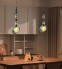 Black Glass Pendant Light with 3 Color Modes