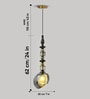 Black Glass Pendant Light with 3 Color Modes