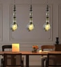 Black Glass Pendant Light with 3 Color Modes
