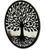 Black Glass Round Acrylic Wall Art Cum Mirror