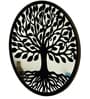 Black Glass Round Acrylic Wall Art Cum Mirror