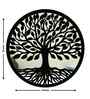 Black Glass Round Acrylic Wall Art Cum Mirror
