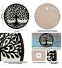 Black Glass Round Acrylic Wall Art Cum Mirror