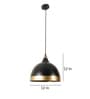 Behar Black Glass Hanging Light