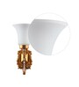 Opaline Gold Glass Wall Sconces