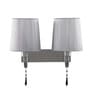 Lucea Silver Fabric Wall Sconces