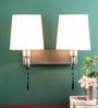 Lucea Silver Fabric Wall Sconces