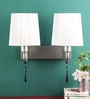 Lucea Silver Fabric Wall Sconces