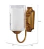 Accent Glass Wall Mounted Uplight Sconce (Gold)