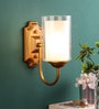 Accent Glass Wall Mounted Uplight Sconce (Gold)