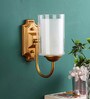 Accent Glass Wall Mounted Uplight Sconce (Gold)