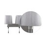 Lucea Silver Fabric Wall Sconces