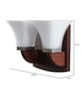 Glass Wall Mounted Uplight Sconce (Brown)