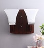 Glass Wall Mounted Uplight Sconce (Brown)