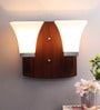 Glass Wall Mounted Uplight Sconce (Brown)