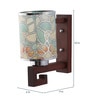 Glass Wall Mounted Uplight Sconce (Brown)
