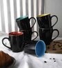 Glazed 300ml Black Ceramic (Set of 6) Coffee Mug