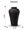 Black Glazed Atelier Ceramic Amphora Shaped Vase