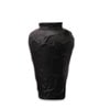Black Glazed Atelier Ceramic Amphora Shaped Vase