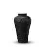 Black Glazed Atelier Ceramic Amphora Shaped Vase