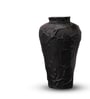 Black Glazed Atelier Ceramic Amphora Shaped Vase