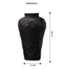 Black Glazed Atelier Ceramic Amphora Shaped Vase